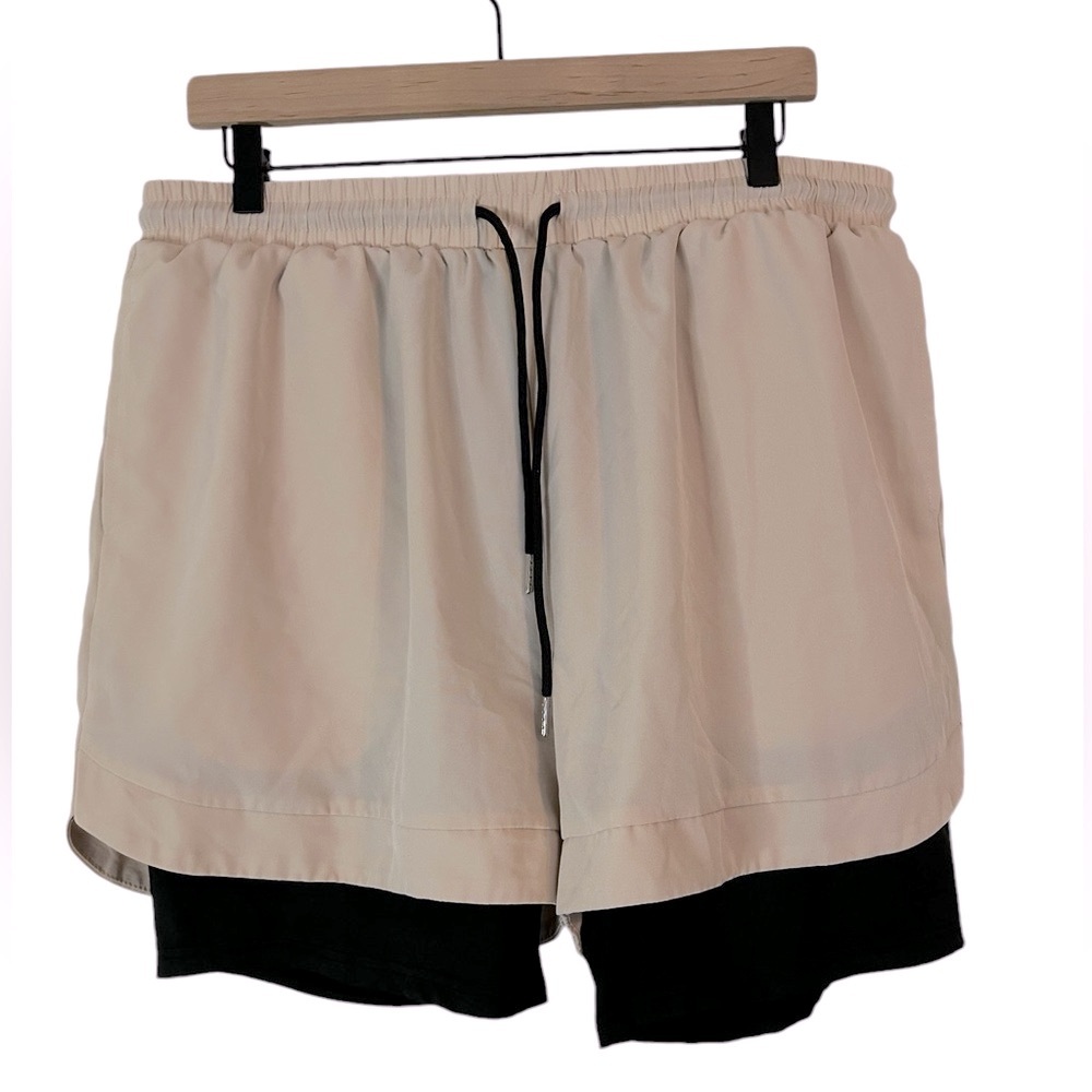 COOFANDY Men’s Athletic Gym Shorts Size XL Stretch Drawstring Running‎ Training